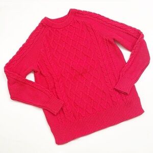 Old Navy red cable knit sweater